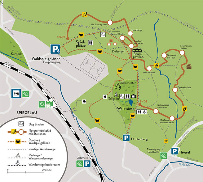 
Übersichtskarte des Waldspielgeländes.