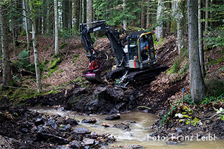 Arbeiten zur Renaturierung des Sagwasser