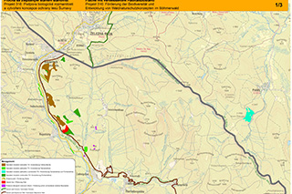 Kartenausschnitt 1 der Flächen mit verbessertem Habitatszustand