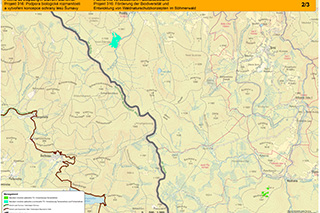 Kartenausschnitt 2 der Flächen mit verbessertem Habitatszustand