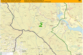 Kartenausschnitt 3 der Flächen mit verbessertem Habitatszustand