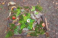 Waren hier Zwerge im Waldspielgelände am Werk? Foto: Kim Ascher