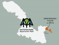 Das geplante Erweiterungsgebiet liegt nordöstlich von Finsterau an der Grenze zu Tschechien. Grafik: Annemarie Schmeller