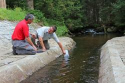 Seit den 1970er Jahren nehmen Mitarbeiter der Nationalparkverwaltung Wasserproben an der Forschungsstation Taferlruck.
