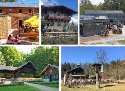 Die Schutzhütten und Gaststätten im Nationalparkgebiet starten in die Sommersaison. (Fotos: Gregor Wolf / Sandra Schrönghammer / Daniela Blöchinger/Nationalpark Bayerischer Wald)