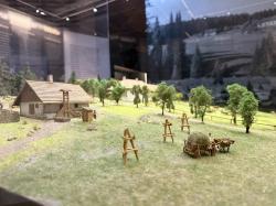 Herzstück der Ausstellung "Aus der Welt der Waldeinsamkeiten" im alten Forsthaus am Pürstling ist ein Modell, das den Ort zu der Zeit zeigt, in dem er bewohnt war. (Foto: Stephan Rosenkranz / Nationalpark Šumava)