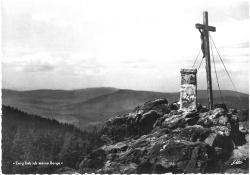 Altes Postkarten-Motiv vom Rachelgipfel. Foto: Nationalparkarchiv