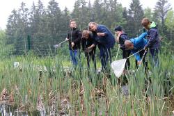 Rita Gaidies in ihrem Element – Kindern die Natur nahezubringen. Foto: Annette Nigl