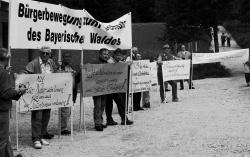 7. Oktober 1995 - 25-Jahr-Feier mit Protestbegleitung. Foto: Nationalparkarchiv