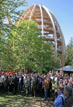 9. September 2009 - Eröffnung des Baumwipfelpfads. Foto: Nationalparkarchiv