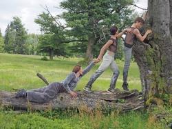 Die Mitglieder des Bayerischen Junior Balletts unter Leitung von Ivan Liška tanzten auch auf den Schachten. (Foto: Franz Leibl/Nationalpark Bayerischer Wald)