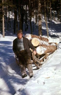 Das Leben der Holzhauer war früher rau und hart. (Foto: Nationalpark Bayerischer Wald ­–  Freigabe nur in Verbindung mit dem Veranstaltungshinweis)