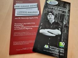 Die Karten für das Drei-Gänge-Menü mit Ludwig Maurer behalten ihre Gültigkeit. (Foto: Annette Nigl / Nationalpark Bayerischer Wald)