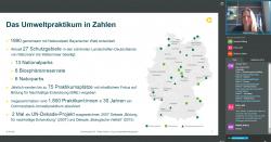 Die 75 Studierenden, die heuer ein Commerzbank-Umweltpraktikum antreten, erlebten ihr Einführungsseminar pandemiebedingt nur digital. (Screenshot: Gregor Wolf)