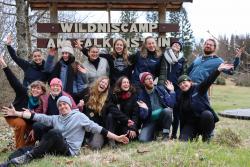 Insgesamt 53 Studierende nahmen an dem mehrtägigen Einführungsseminar im Wildniscamp am Falkenstein teil. (Foto: Nationalpark Bayerischer Wald)