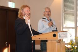 Pavel Hubený, Leiter des Nationalparks Šumava (l.) und Dolmetscher Pavel Becka.