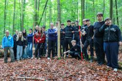 Die Schüler der 8. Jahrgangsstufe der Mittelschule Zwiesel freuten sich über die abwechslungsreichen Projekttage im Nationalpark. (Foto: Julia Reihofer/Nationalpark Bayerischer Wald)