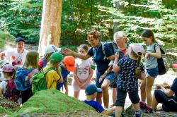 Abenteuer draußen in der Natur erwarten die Kinder beim Ferienprogramm des Nationalparks. (Foto: Daniela Blöchinger / Nationalpark Bayerischer Wald).