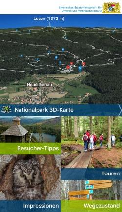 Die Startansicht der neuen Nationalpark-App. (Foto: StMUV)