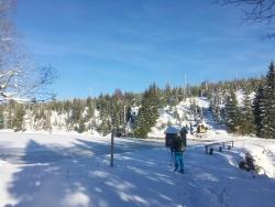 Vorbei an der Reschbachklause und hoch zum Siebensteinkopf führt die Schneeschuhwanderung am Samstag, 3. Februar. (Foto: Sandra Schrönghammer/Nationalpark Bayerischer Wald)