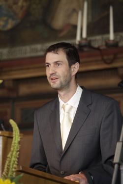 Dr. Jörg Müller bei der Preisverleihung im Fürstensaal des Rathauses in Lüneburg