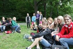 Schülerinnen der Staatlichen Realschule Freyung und des Goethe Gymnasiums Sebnitz bei ihrem Abschlusstreffen im Nationalpark Sächsische Schweiz