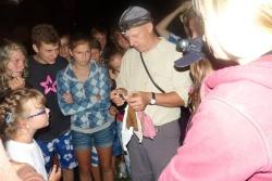 Ein Zoologe der Parkverwaltung gab den Kindern Einblick in das Leben der Fledermäuse