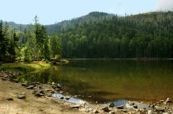 Der Rachelsee im Herzen des Nationalparks ist das Ziel der geführten Wanderung mit dem „Bayerischer Bauern- und Beamtengesang“. (Foto: René Greiner)