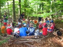 Projektwoche der Montessori-Schule Freyung im Jugendwaldheim. Bildautor: NPV